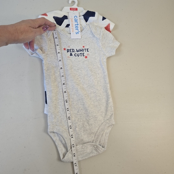 NWT *3Pc* Patriotic Bundle, Shorts and Two Onsies, 3-6 Months - Picture 13 of 13